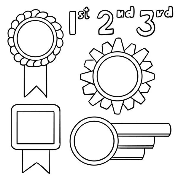 Set vektor dari penghargaan pita - Stok Vektor