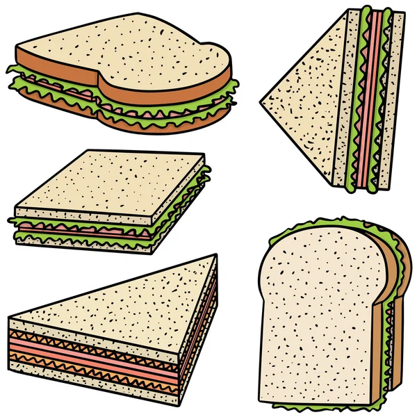 Vektor-Set von Sandwich — Stockvektor