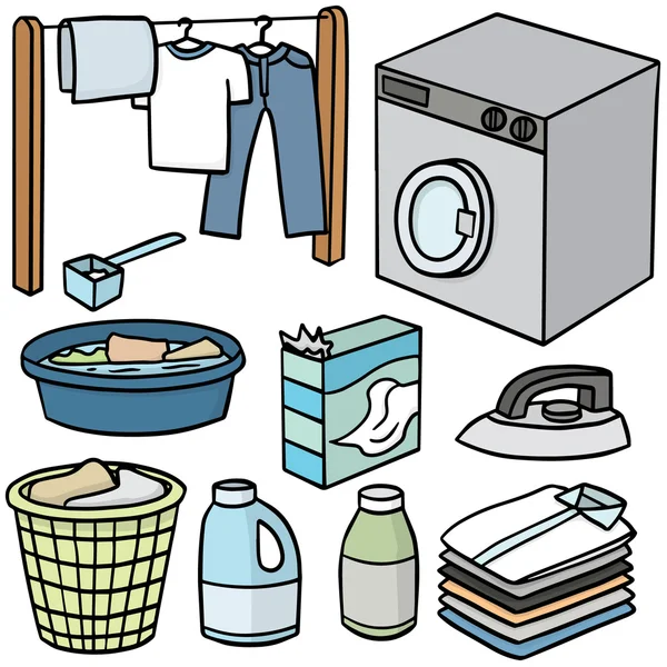 Jeu vectoriel d "équipements de lavage — Image vectorielle