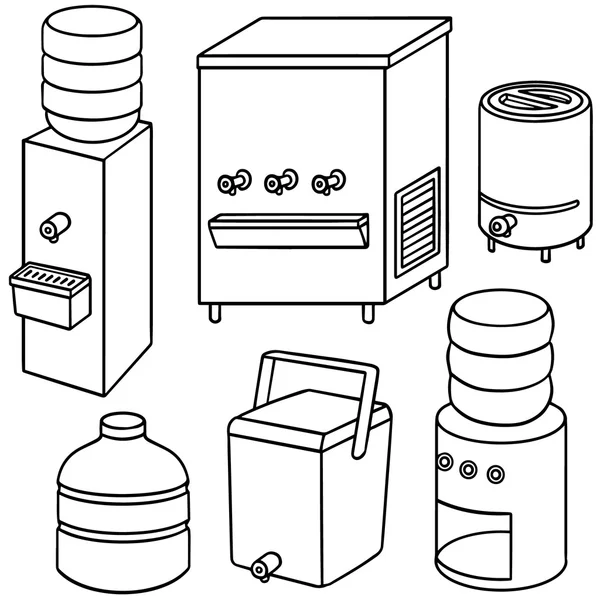 Su soğutucu vektör kümesi — Stok Vektör