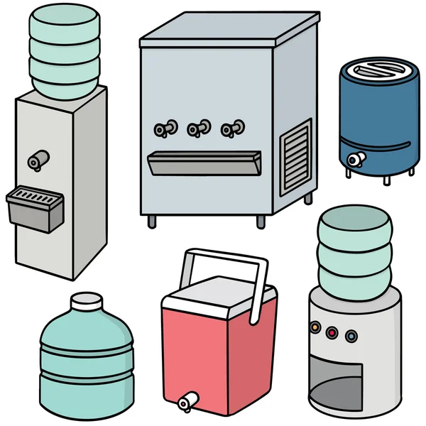 向量集的水冷却器 — 图库矢量图片