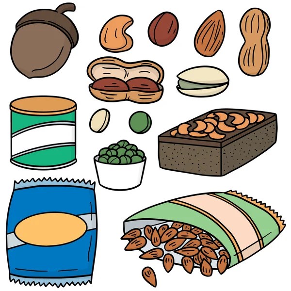 向量集的豆类及豆制品 — 图库矢量图片