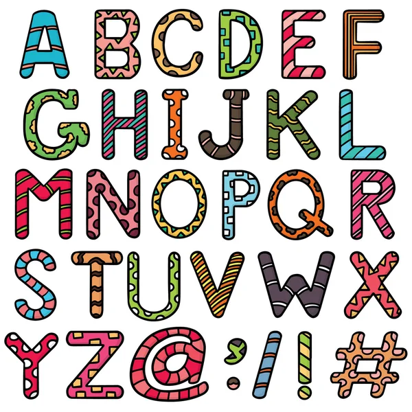Jeu vectoriel d'alphabet — Image vectorielle