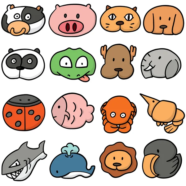 Vector conjunto de animales — Vector de stock