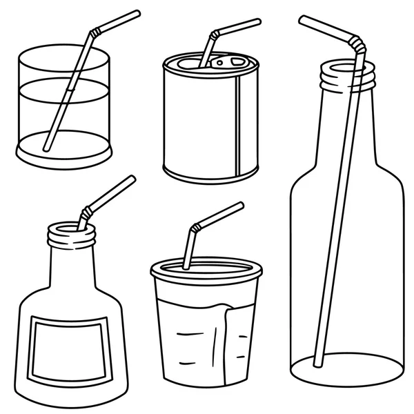 Ensemble vectoriel de boissons — Image vectorielle