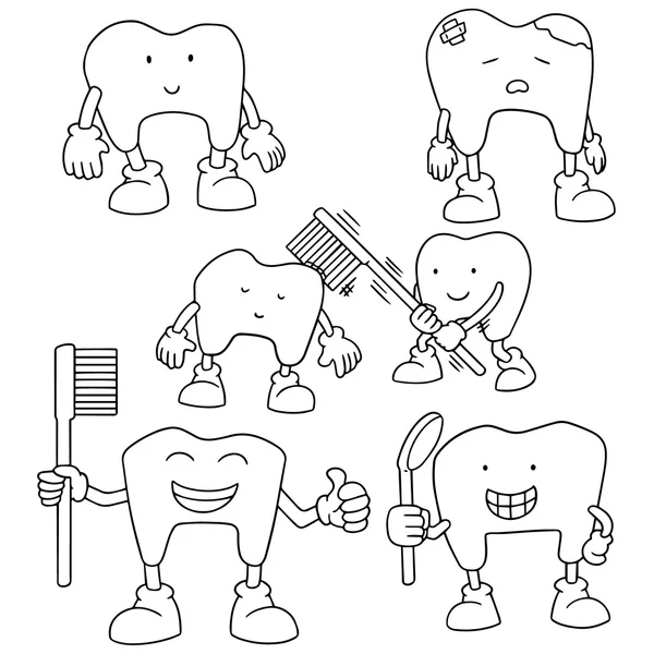Vektorsatz von Zähnen — Stockvektor