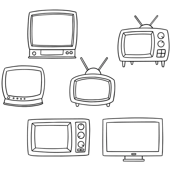 Insieme vettoriale della televisione — Vettoriale Stock