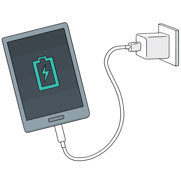 akıllı telefon şarj vektör kümesi