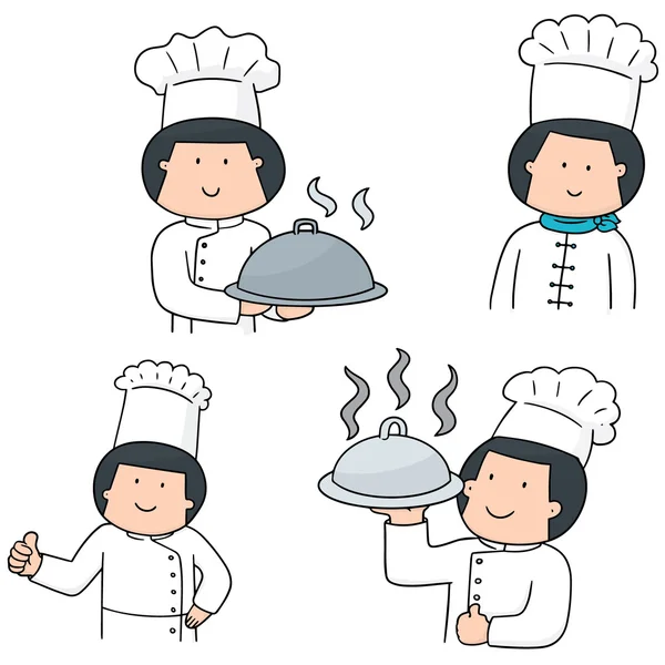 Ensemble vectoriel de chef — Image vectorielle