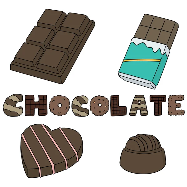 Vektor-Set von Schokolade — Stockvektor