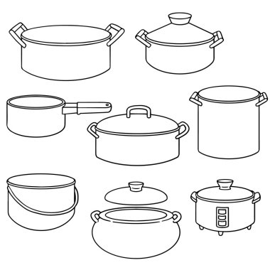 vektör set pot