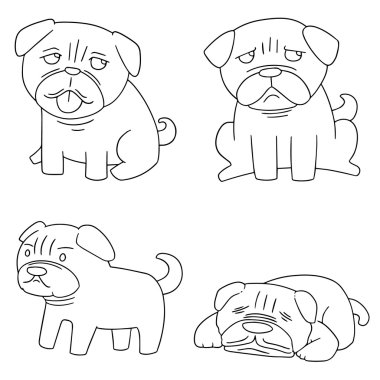 vektör köpek kümesi