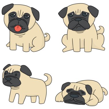 vektör köpek kümesi