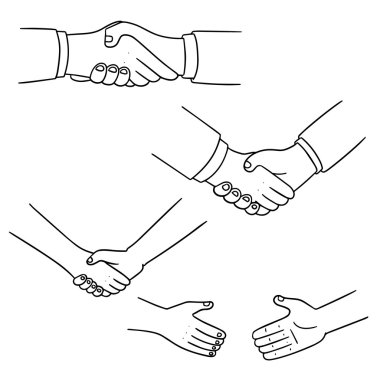 draw handshake free vector eps, cdr, ai, svg vector illustration ...