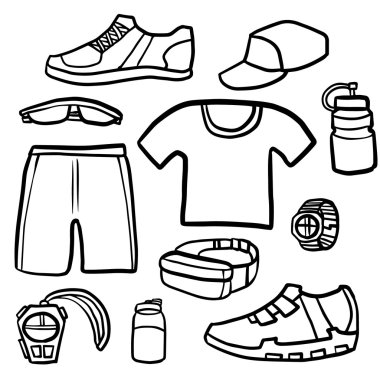 aksesuarlar çalışan vektör set