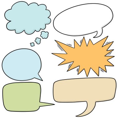 Konuşma Baloncukları Vektör Kümesi