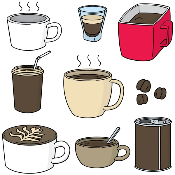 Векторный набор кофе — стоковый вектор