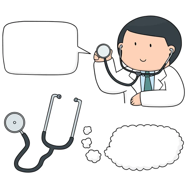 Vector set of doctor — Stock Vector