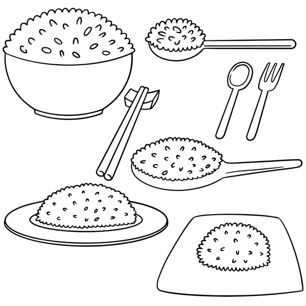 Vector conjunto de arroz — Vector de stock