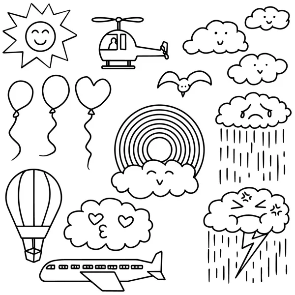 Gökyüzündeki şeylerin vektör kümesi