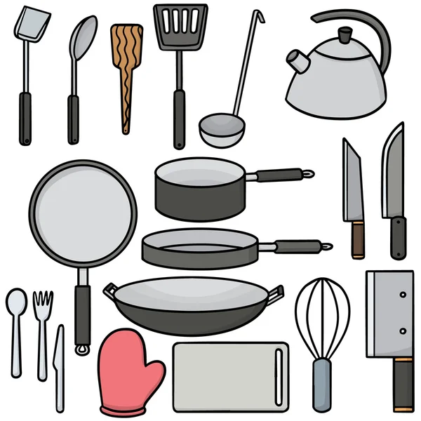 Jeu vectoriel d'outils de cuisine — Image vectorielle