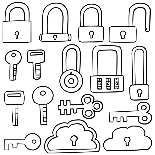 Vector set of security icon — Stock Vector