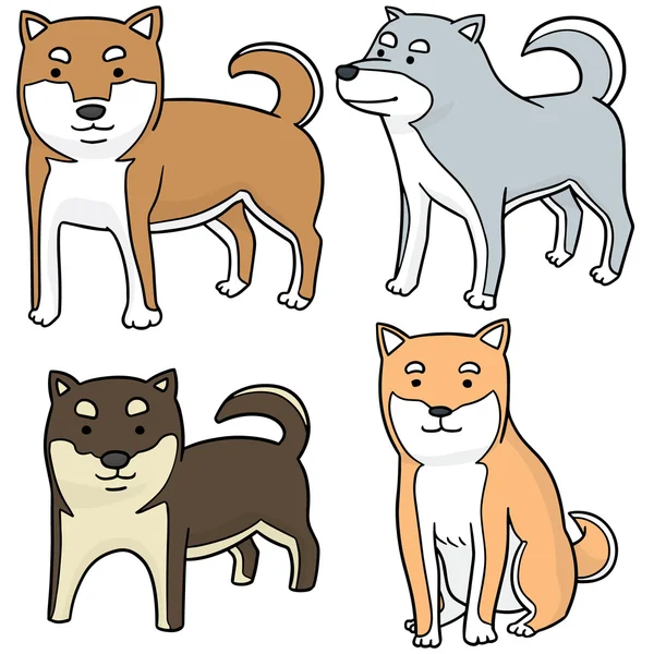 Векторний набір собак, Shiba inu — стоковий вектор