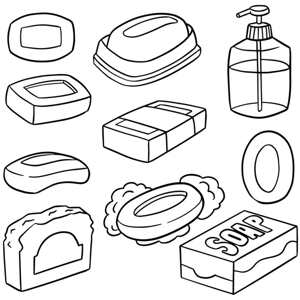 向量集的肥皂 — 图库矢量图片