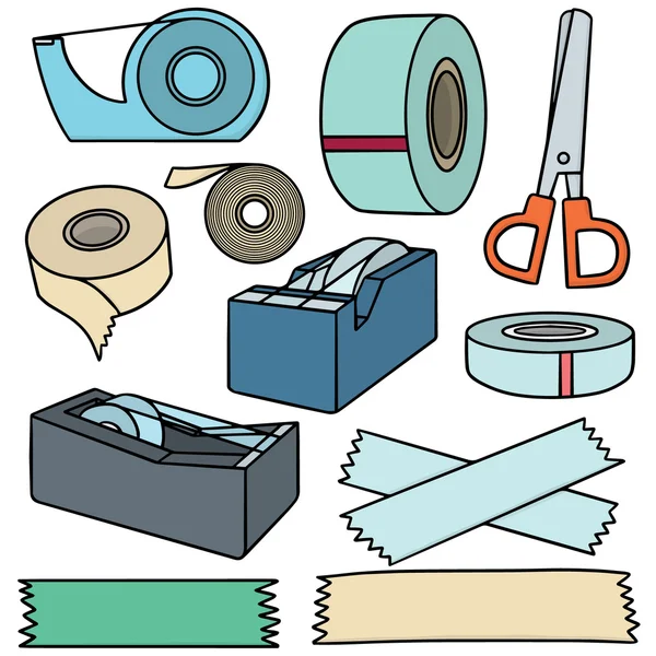 Vector conjunto de cinta adhesiva — Archivo Imágenes Vectoriales