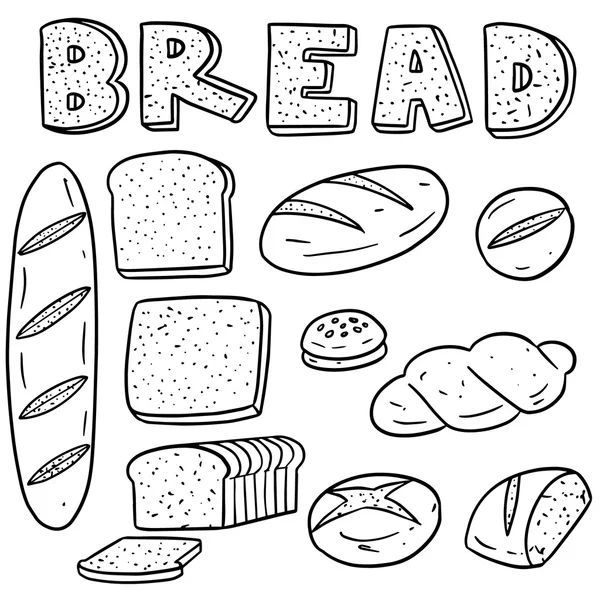Ensemble vectoriel de pain — Image vectorielle