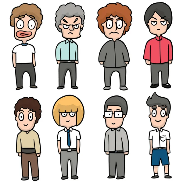 Vector set of boys — Stock Vector