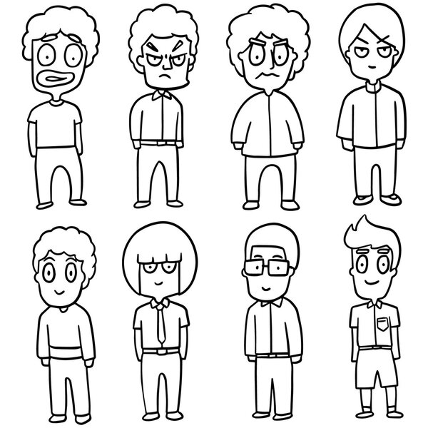 vector set of boys