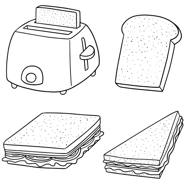 向量集的面包 — 图库矢量图片