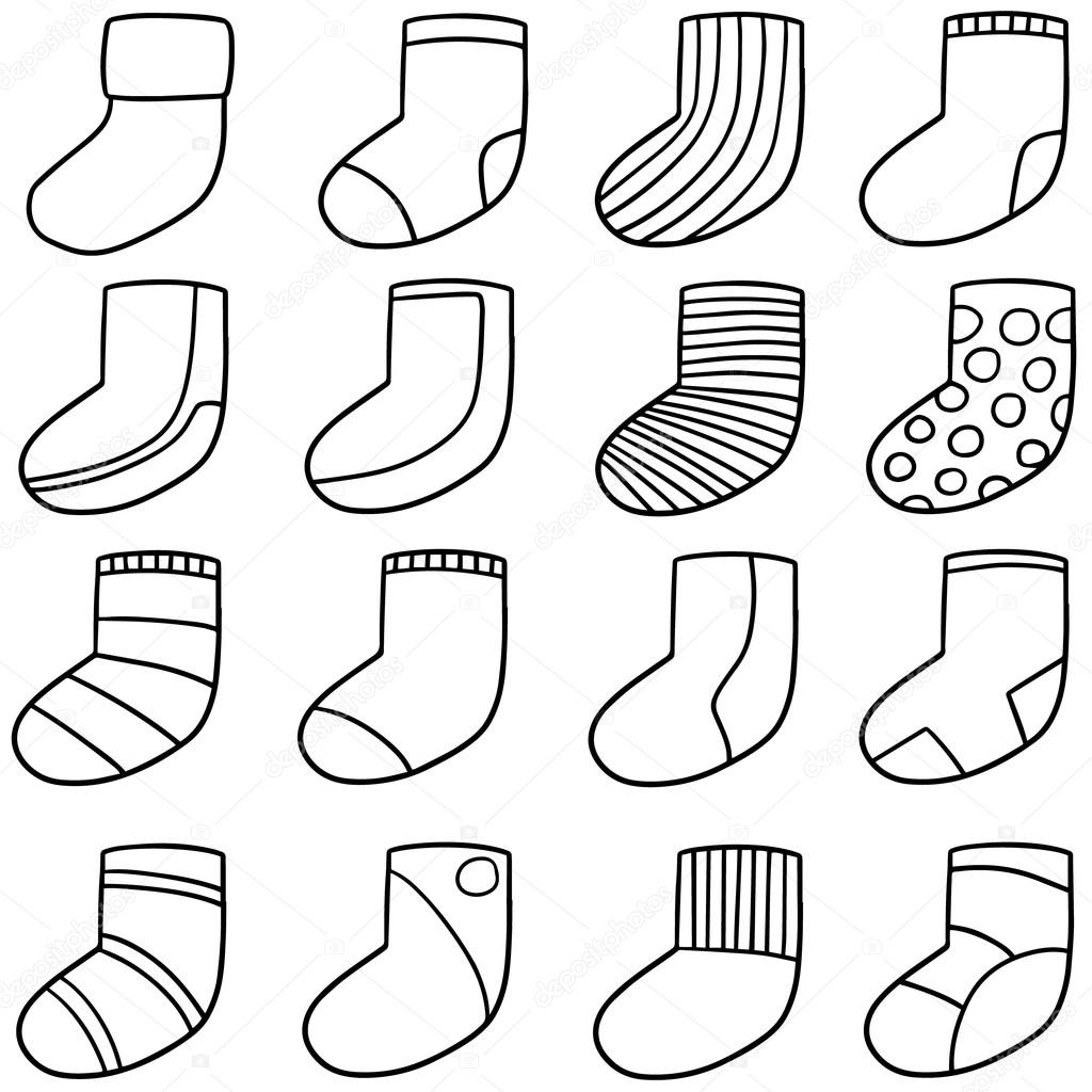 Vector set of socks Stock Vector Image by ©ourlifelooklikeballoon ...