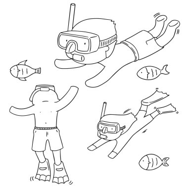 Dalgıcın vektör kümesi