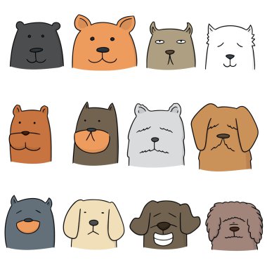 vektör köpek kümesi