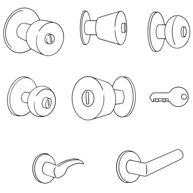 Kapı kolu vektör kümesi