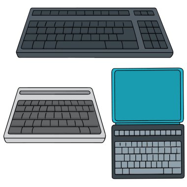 vector set of keyboard clipart