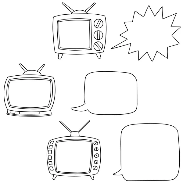 Векторный набор телевизоров — стоковый вектор
