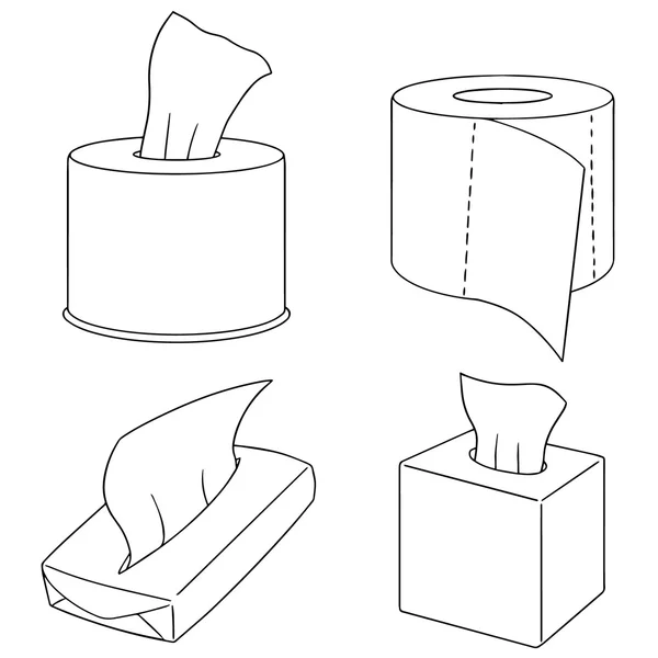 Conjunto vetorial de papel tissue —  Vetores de Stock