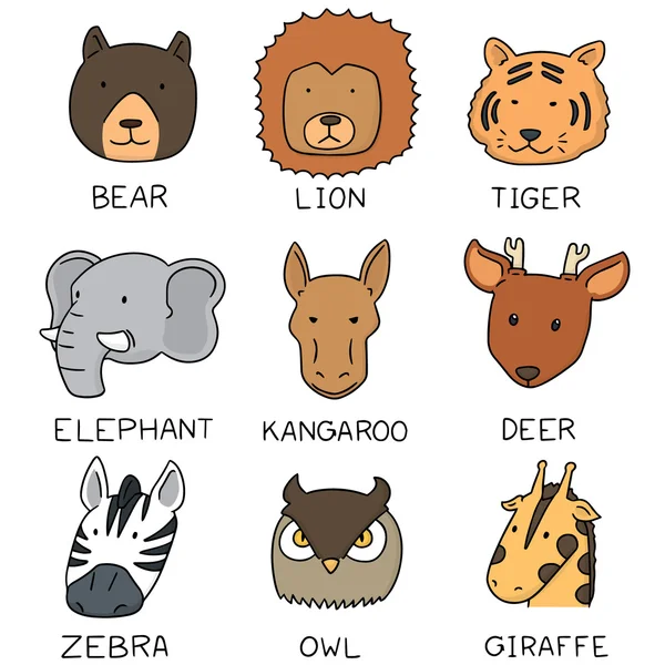 Jeu vectoriel d'animaux — Image vectorielle