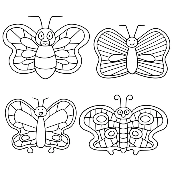 Vector conjunto de mariposa — Archivo Imágenes Vectoriales