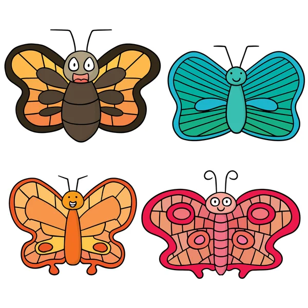 Vector conjunto de mariposa — Archivo Imágenes Vectoriales