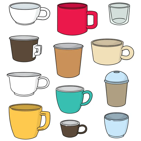 Ensemble vectoriel de tasse de boisson — Image vectorielle