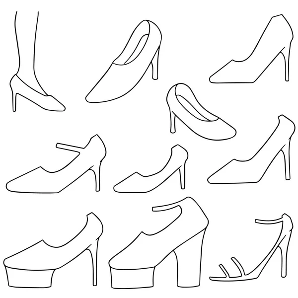 Vector conjunto de tacones altos — Vector de stock