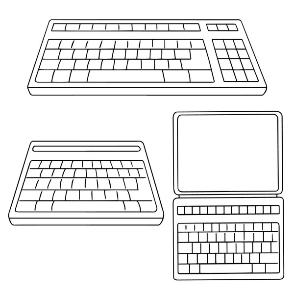 Vector set of keyboard — Stockový vektor