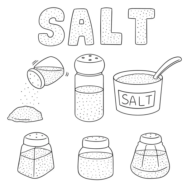 Vector set salt — Stock vektor