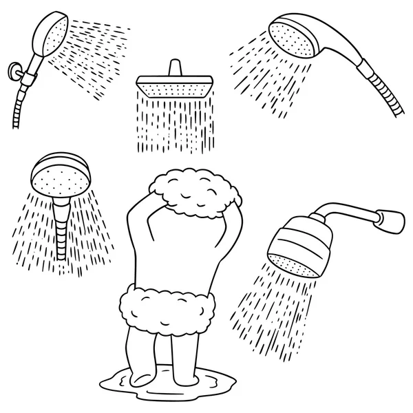 Vector conjunto de ducha — Archivo Imágenes Vectoriales