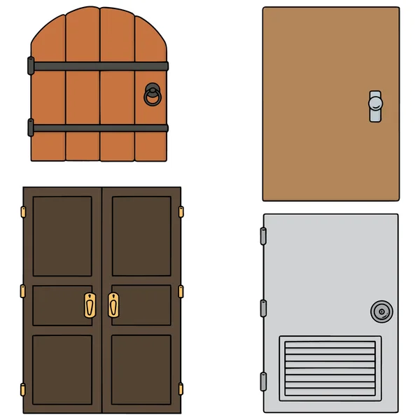 Векторный набор дверей — стоковый вектор