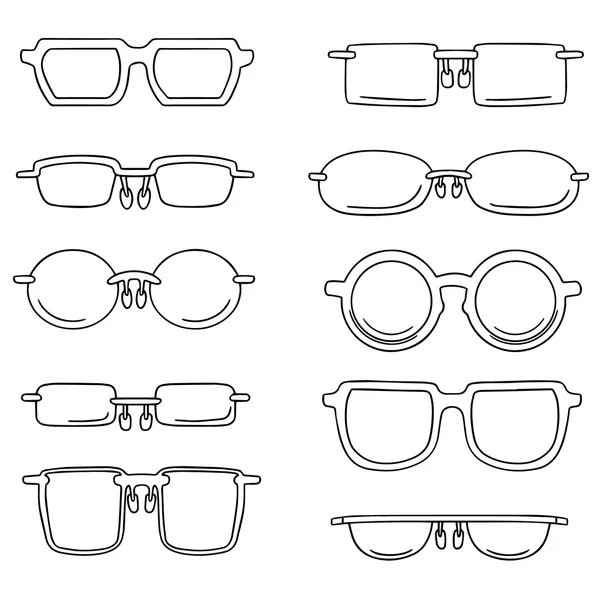 Ensemble vectoriel de lunettes — Image vectorielle